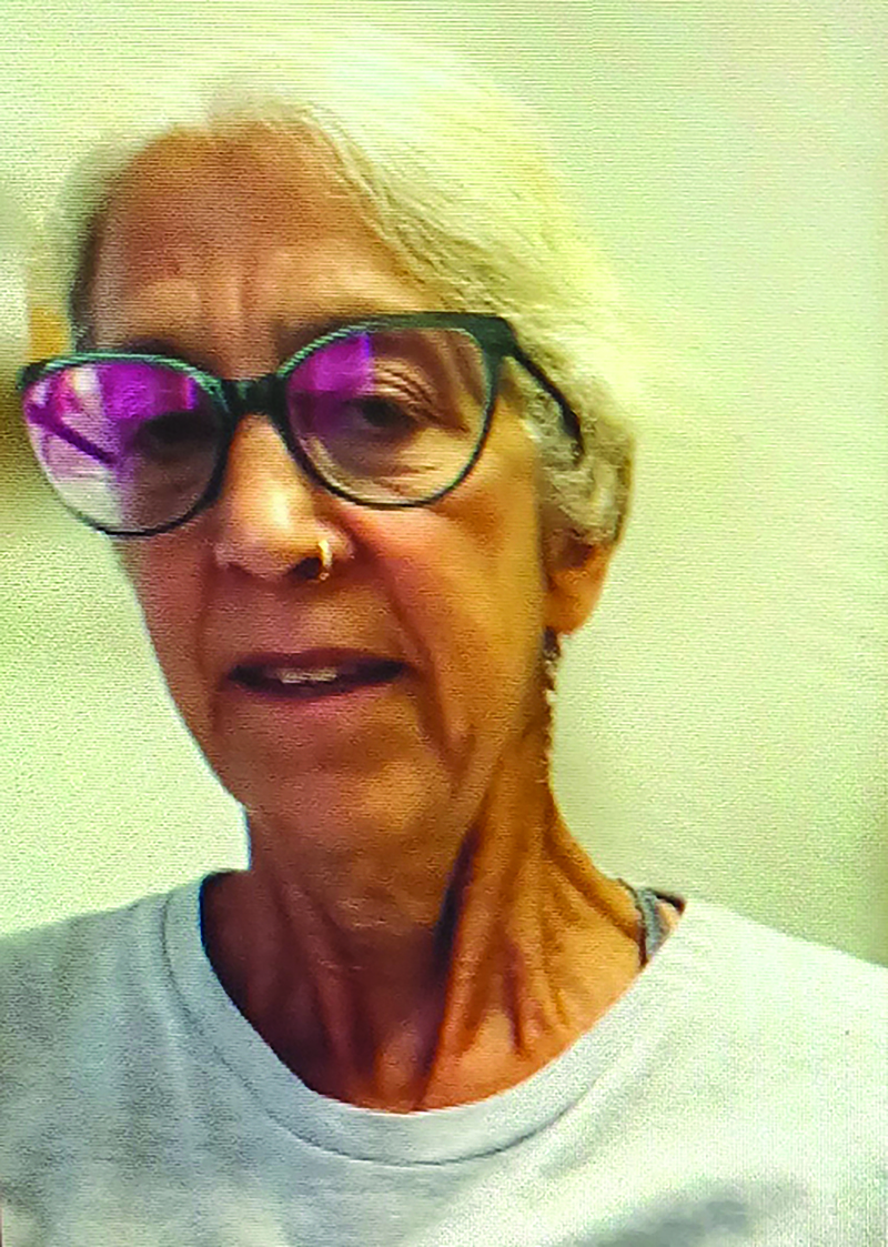 Sue Frankel-Streit, a Louisa resident, is an outspoken supporter of opening warming centers and helping the homeless<br />
(photo by Linda Salisbury).<br />
